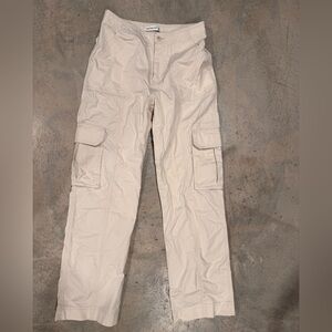 Abercrombie & Fitch Women's Cream Cargo Pants
